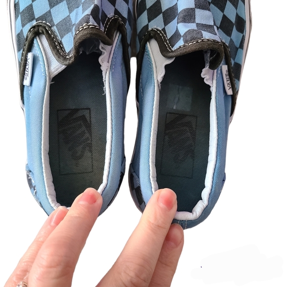 VANS| BLUE CHECKERBOARD| SLIP-ON - Picture 4 of 12
